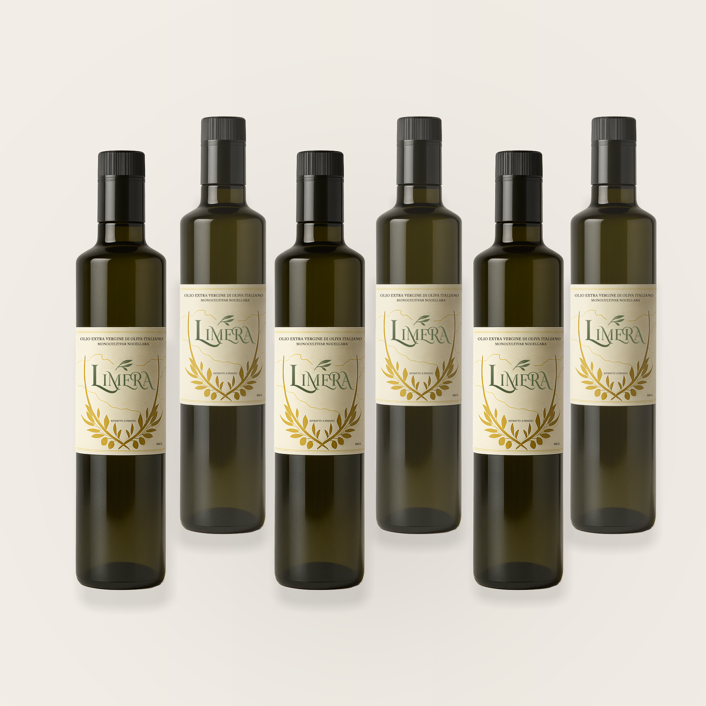 Confezione 6 bottiglie olio EVO siciliano artigianale LIMERA
