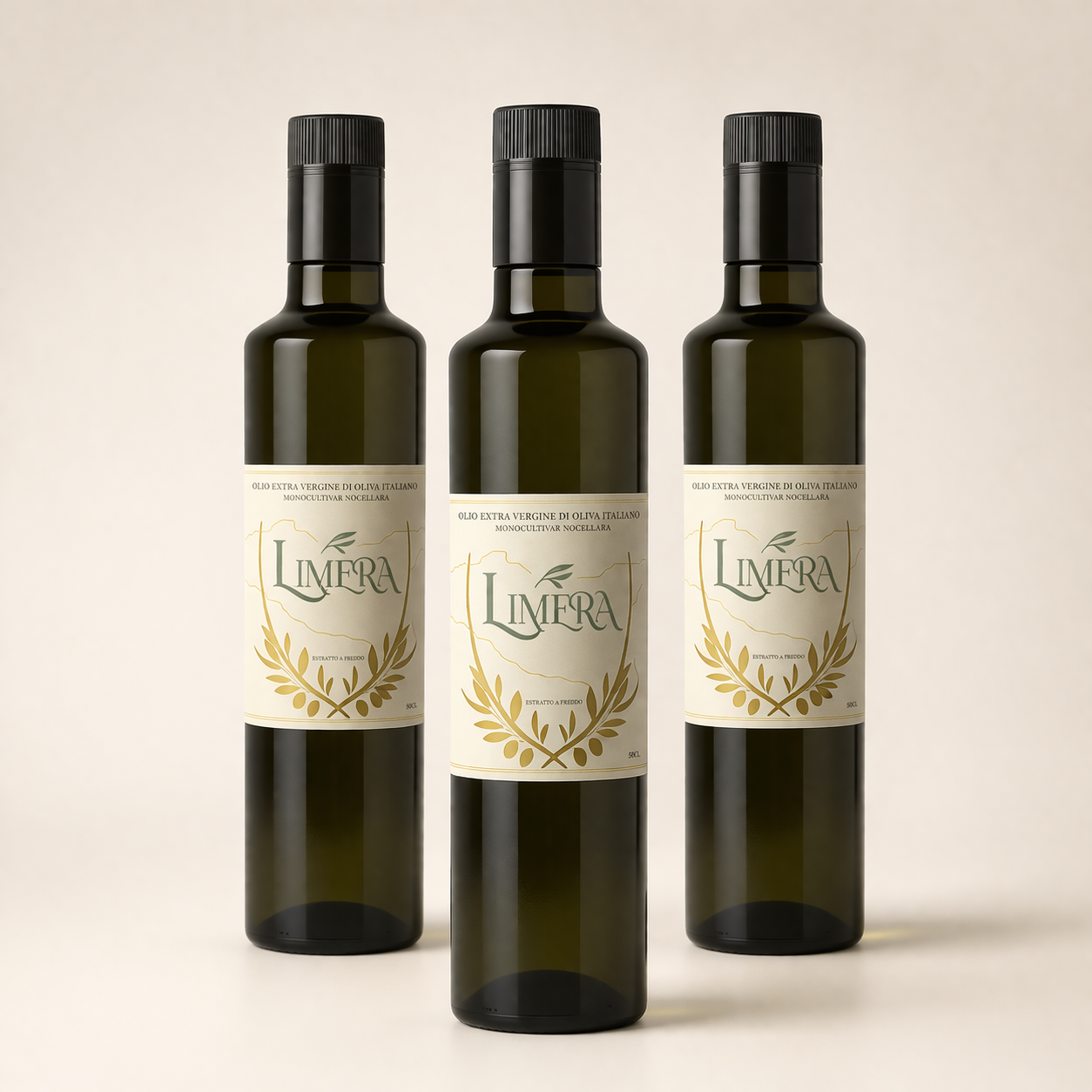 Confezione 3 bottiglie olio EVO siciliano LIMERA nocellara
